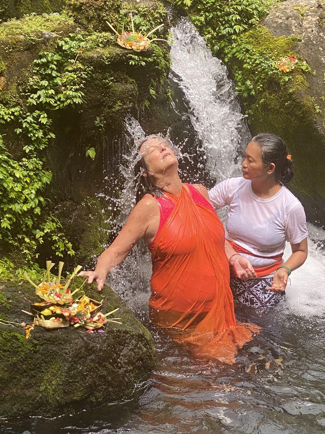 Balinese water blessing ceremony